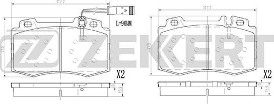 Zekkert BS-2927 - Гальмівні колодки, дискові гальма avtolavka.club