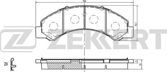 Zekkert BS-2454 - Гальмівні колодки, дискові гальма avtolavka.club