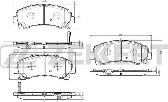 Zekkert BS-2455 - Гальмівні колодки, дискові гальма avtolavka.club