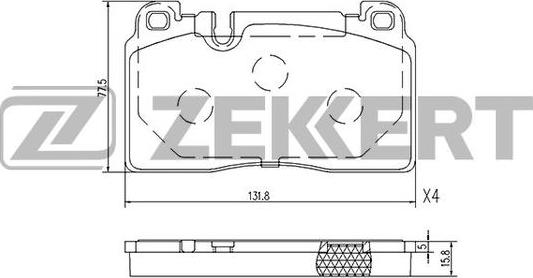 Zekkert BS-2456 - Гальмівні колодки, дискові гальма avtolavka.club