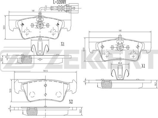 Zekkert BS-2450 - Гальмівні колодки, дискові гальма avtolavka.club