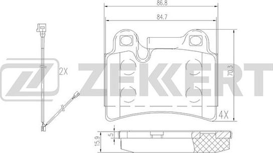 Zekkert BS-2451 - Гальмівні колодки, дискові гальма avtolavka.club