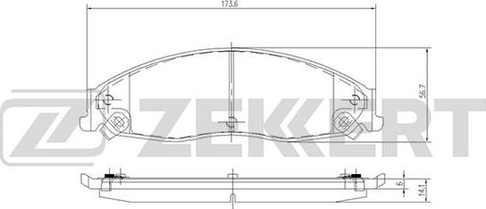 Zekkert BS-2453 - Гальмівні колодки, дискові гальма avtolavka.club