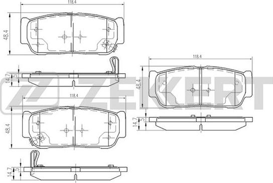 Zekkert BS-2424 - Гальмівні колодки, дискові гальма avtolavka.club