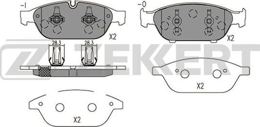 Zekkert BS-2425 - Гальмівні колодки, дискові гальма avtolavka.club