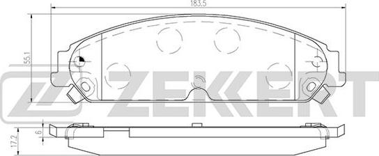 Zekkert BS-2428 - Гальмівні колодки, дискові гальма avtolavka.club