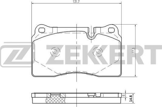 Zekkert BS-2540 - Гальмівні колодки, дискові гальма avtolavka.club