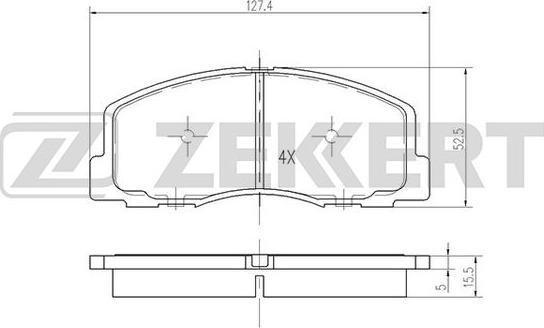 Zekkert BS-2534 - Гальмівні колодки, дискові гальма avtolavka.club