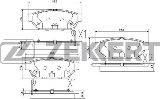 Zekkert BS-2535 - Гальмівні колодки, дискові гальма avtolavka.club