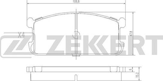 Zekkert BS-2533 - Гальмівні колодки, дискові гальма avtolavka.club