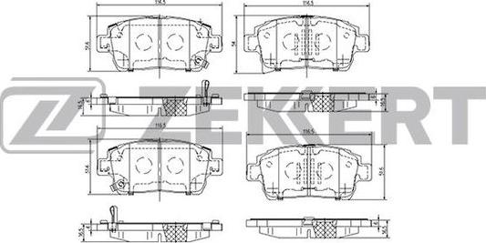 Zekkert BS-2695 - Гальмівні колодки, дискові гальма avtolavka.club