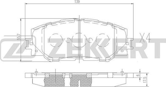 Zekkert BS-2683 - Гальмівні колодки, дискові гальма avtolavka.club