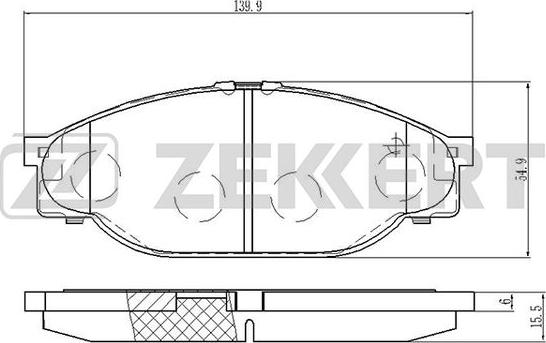 Zekkert BS-2090 - Гальмівні колодки, дискові гальма avtolavka.club