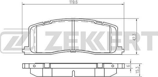 Zekkert BS-2098 - Гальмівні колодки, дискові гальма avtolavka.club