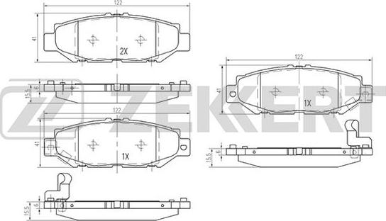 Zekkert BS-2097 - Гальмівні колодки, дискові гальма avtolavka.club