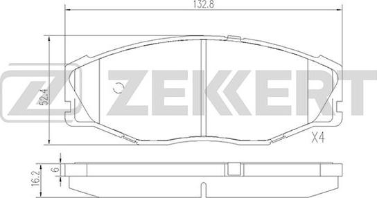 Zekkert BS-2085 - Гальмівні колодки, дискові гальма avtolavka.club