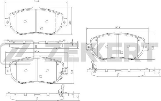 Zekkert BS-2086 - Гальмівні колодки, дискові гальма avtolavka.club