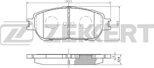 Zekkert BS-2081 - Гальмівні колодки, дискові гальма avtolavka.club