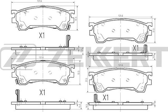 Zekkert BS-2036 - Гальмівні колодки, дискові гальма avtolavka.club