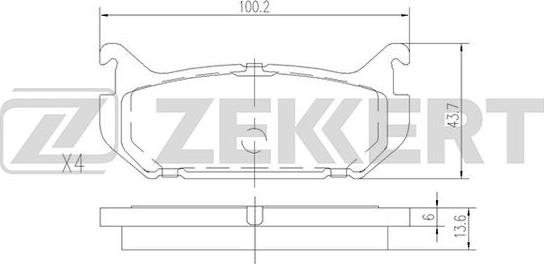 Zekkert BS-2037 - Гальмівні колодки, дискові гальма avtolavka.club