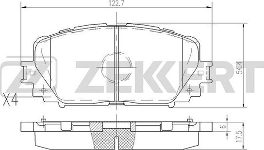 Zekkert BS-2079 - Гальмівні колодки, дискові гальма avtolavka.club