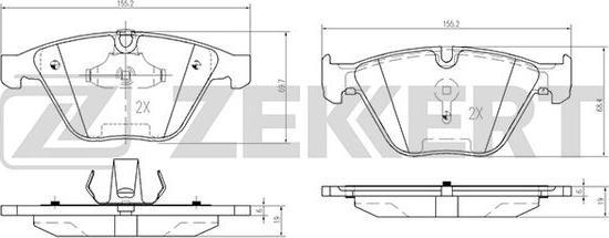 Zekkert BS-2142 - Гальмівні колодки, дискові гальма avtolavka.club