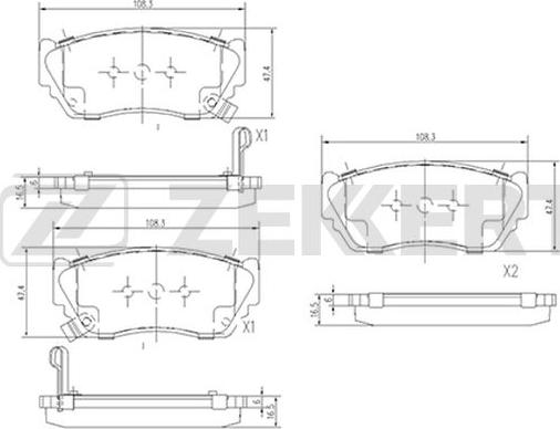 Zekkert BS-2152 - Гальмівні колодки, дискові гальма avtolavka.club