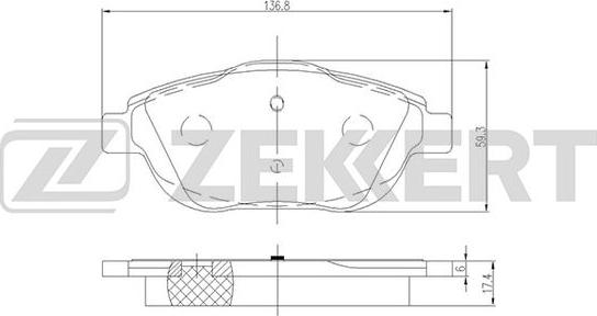 Zekkert BS-2157 - Гальмівні колодки, дискові гальма avtolavka.club