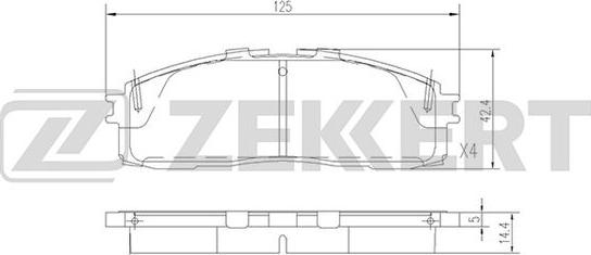 Zekkert BS-2104 - Гальмівні колодки, дискові гальма avtolavka.club