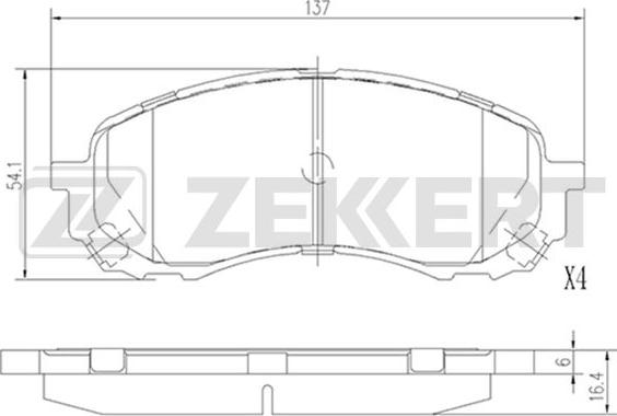 Zekkert BS-2135 - Гальмівні колодки, дискові гальма avtolavka.club