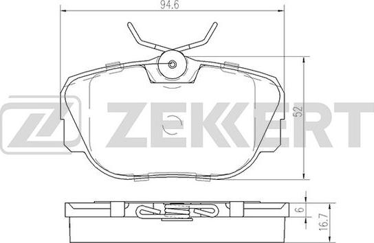 Zekkert BS-2138 - Гальмівні колодки, дискові гальма avtolavka.club