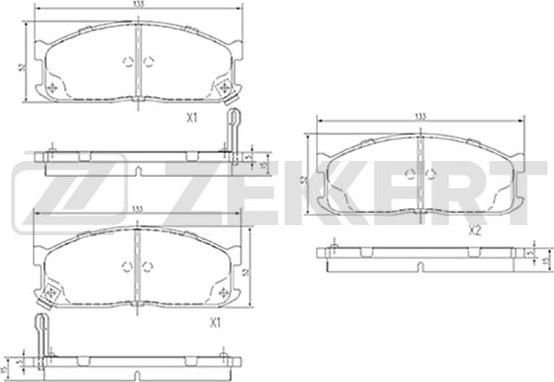 Zekkert BS-2137 - Гальмівні колодки, дискові гальма avtolavka.club