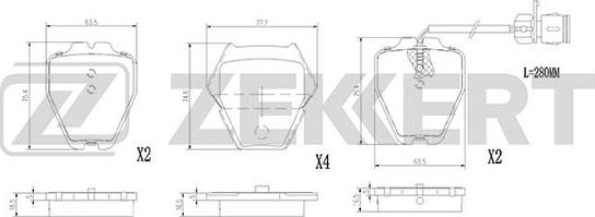 Zekkert BS-2898 - Гальмівні колодки, дискові гальма avtolavka.club