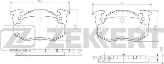 Zekkert BS-2893 - Гальмівні колодки, дискові гальма avtolavka.club