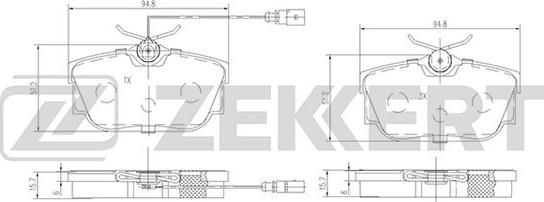 Zekkert BS-2845 - Гальмівні колодки, дискові гальма avtolavka.club