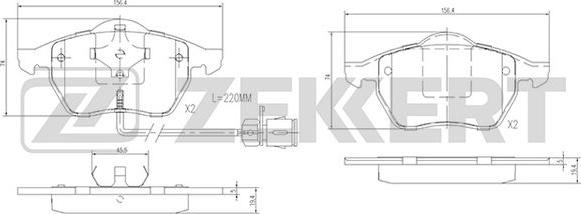 Zekkert BS-2847 - Гальмівні колодки, дискові гальма avtolavka.club