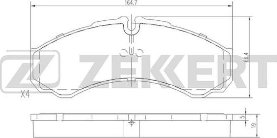 Zekkert BS-2801 - Гальмівні колодки, дискові гальма avtolavka.club