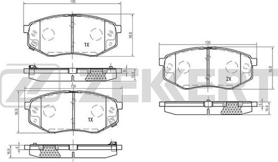 Zekkert BS-2815 - Гальмівні колодки, дискові гальма avtolavka.club