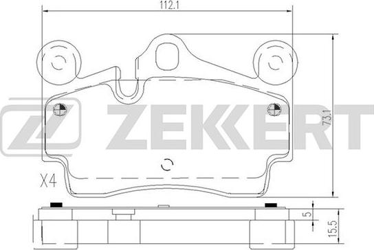 Zekkert BS-2834 - Гальмівні колодки, дискові гальма avtolavka.club