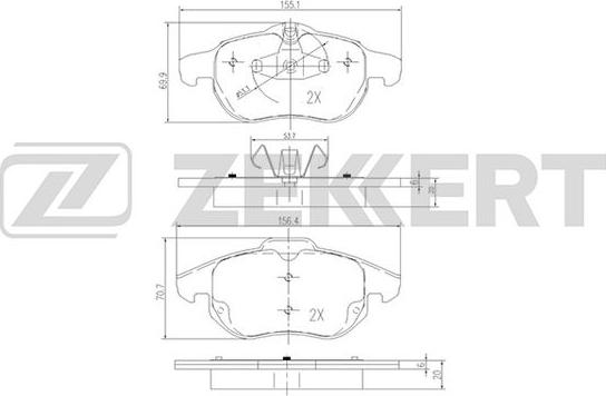 Zekkert BS-2829 - Гальмівні колодки, дискові гальма avtolavka.club