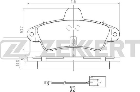 Zekkert BS-2871 - Гальмівні колодки, дискові гальма avtolavka.club