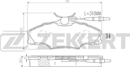 Zekkert BS-2878 - Гальмівні колодки, дискові гальма avtolavka.club