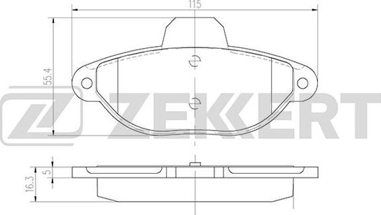 Zekkert BS-2872 - Гальмівні колодки, дискові гальма avtolavka.club