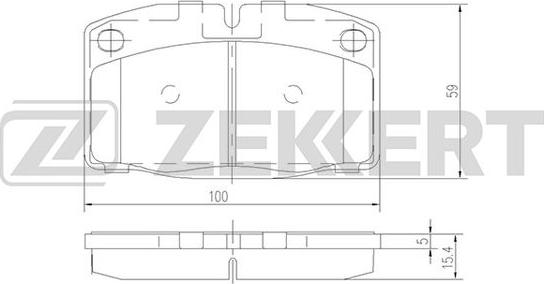 Zekkert BS-2345 - Гальмівні колодки, дискові гальма avtolavka.club