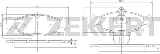 Zekkert BS-2346 - Гальмівні колодки, дискові гальма avtolavka.club