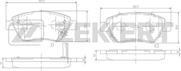 Zekkert BS-2343 - Гальмівні колодки, дискові гальма avtolavka.club