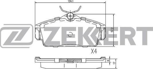 Zekkert BS-2313 - Гальмівні колодки, дискові гальма avtolavka.club