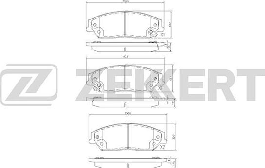 Zekkert BS-2384 - Гальмівні колодки, дискові гальма avtolavka.club