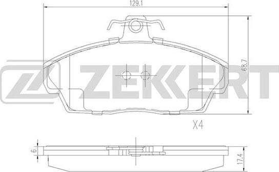 Zekkert BS-2386 - Гальмівні колодки, дискові гальма avtolavka.club