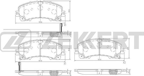 Zekkert BS-2381 - Гальмівні колодки, дискові гальма avtolavka.club